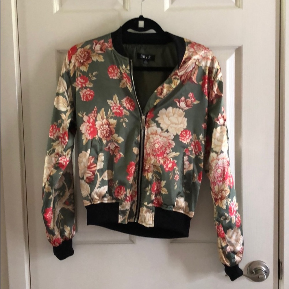 Floral Bomber Jacket